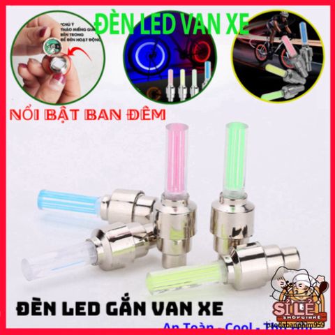 Đèn LED Gắn Bánh Xe Đạp Xe Máy - Nắp Van Phát Sáng Độc Đáo, Nhiều Màu Sắc Bắt Mắt, Cảm Biến Chuyển Động Tiện Lợi