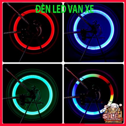 Đèn LED Gắn Bánh Xe Đạp Xe Máy - Nắp Van Phát Sáng Độc Đáo, Nhiều Màu Sắc Bắt Mắt, Cảm Biến Chuyển Động Tiện Lợi