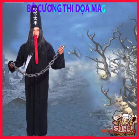 Bộ Trang Phục Halloween Diêm Vương Hắc Bạch Vô Thường cho Người Lớn - Trang Phục Ma Mị Ấn Tượng Cho Tiệc Hóa Trang