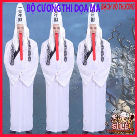 Bộ Trang Phục Halloween Diêm Vương Hắc Bạch Vô Thường cho Người Lớn - Trang Phục Ma Mị Ấn Tượng Cho Tiệc Hóa Trang