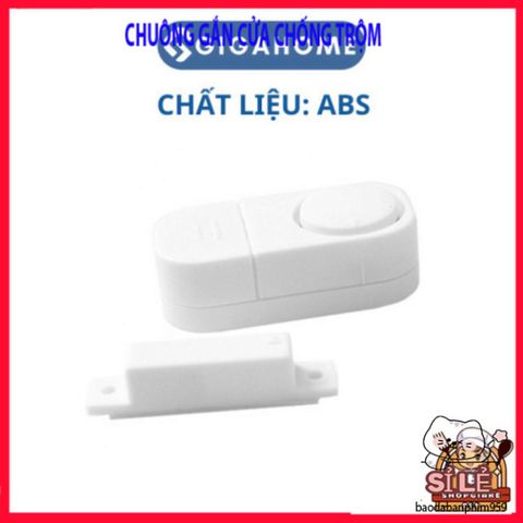 Bộ 2 Chuông Chống Trộm GIGAHOME - Thiết Kế Thông Minh, Âm Thanh Cảnh Báo 90dB, Dễ Lắp Đặt, Giải Pháp An Ninh Cho Gia Đình