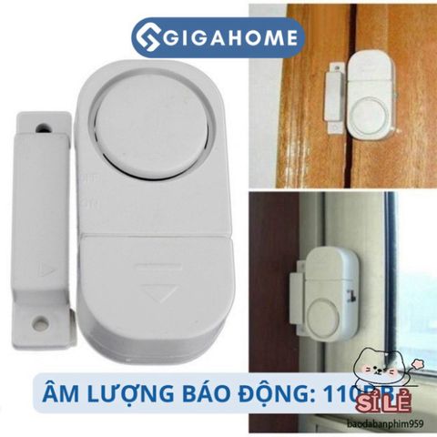 Bộ 2 Chuông Chống Trộm GIGAHOME - Thiết Kế Thông Minh, Âm Thanh Cảnh Báo 90dB, Dễ Lắp Đặt, Giải Pháp An Ninh Cho Gia Đình