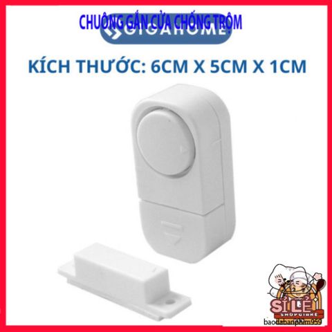Bộ 2 Chuông Chống Trộm GIGAHOME - Thiết Kế Thông Minh, Âm Thanh Cảnh Báo 90dB, Dễ Lắp Đặt, Giải Pháp An Ninh Cho Gia Đình