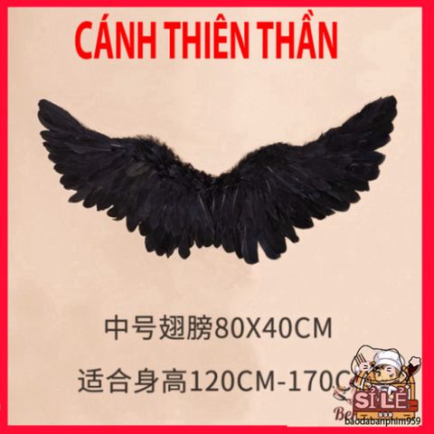Cánh Thiên Thần Gothic Lông Vũ Trắng Cho Người Lớn - Phụ Kiện Hóa Trang Halloween Độc Đáo, Thoải Mái và Ấn Tượng