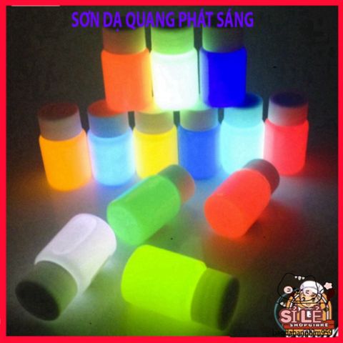 Sơn Dạ Quang 20ml 7 Màu Sắc Phát Sáng Mạnh Mẽ - Chất Lỏng Nghệ Thuật An Toàn, Dễ Dàng Sử Dụng Cho Tất Cả Chất Liệu