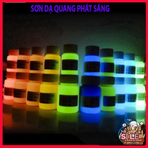 Sơn Dạ Quang 20ml 7 Màu Sắc Phát Sáng Mạnh Mẽ - Chất Lỏng Nghệ Thuật An Toàn, Dễ Dàng Sử Dụng Cho Tất Cả Chất Liệu