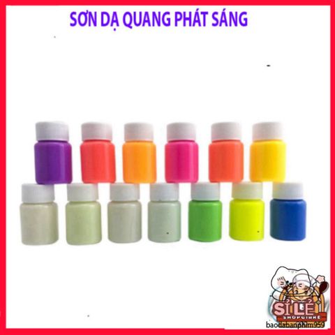 Sơn Dạ Quang 20ml 7 Màu Sắc Phát Sáng Mạnh Mẽ - Chất Lỏng Nghệ Thuật An Toàn, Dễ Dàng Sử Dụng Cho Tất Cả Chất Liệu