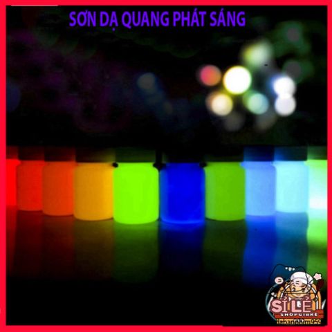 Sơn Dạ Quang 20ml 7 Màu Sắc Phát Sáng Mạnh Mẽ - Chất Lỏng Nghệ Thuật An Toàn, Dễ Dàng Sử Dụng Cho Tất Cả Chất Liệu