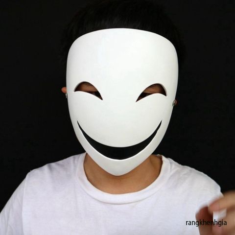Mặt Nạ Hoạt Hình Nụ Cười Trắng Sáng - Phụ Kiện Cosplay Dành Cho Người Lớn Và Trẻ Em, Thích Hợp Tiệc Tùng, Halloween, Sự Kiện Lễ Hội