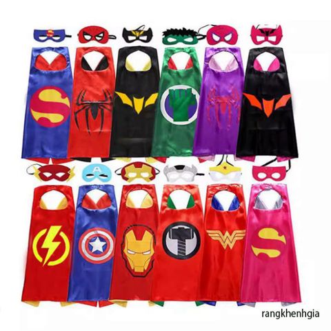 Khăn Choàng Siêu Anh Hùng Vải Lụa Cao Cấp Cho Bé - Thor, Batman, Hulk, Spider-Man, Phụ Kiện Thời Trang Hóa Trang, Quà Sinh Nhật