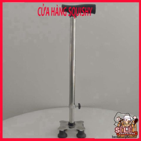 Gậy Batoong 4 Chân INOX Điều Chỉnh Cao Thấp - Thiết Bị Hỗ Trợ Đi Lại An Toàn Cho Người Già và Người Khuyết Tật
