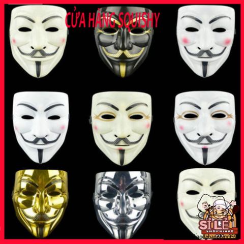 Mặt Nạ Hacker Anonymous - Phụ Kiện Thời Trang Độc Đáo, Sắc Trắng, Hoàn Hảo Cho Cosplay và Bữa Tiệc Hóa Trang