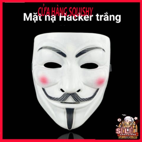Mặt Nạ Hacker Anonymous - Phụ Kiện Thời Trang Độc Đáo, Sắc Trắng, Hoàn Hảo Cho Cosplay và Bữa Tiệc Hóa Trang