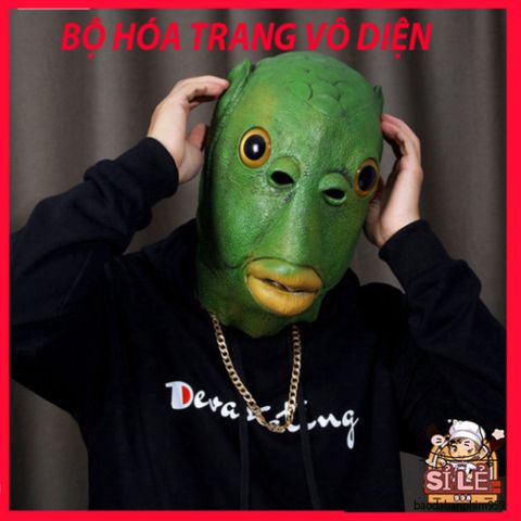 Mũ Đội Đầu Cá Xanh Latex Hài Hước - Phụ Kiện Cosplay Tiệc Tùng Cho Người Lớn Và Trẻ Em, Thích Hợp Lễ Hội Halloween, Phục Sinh