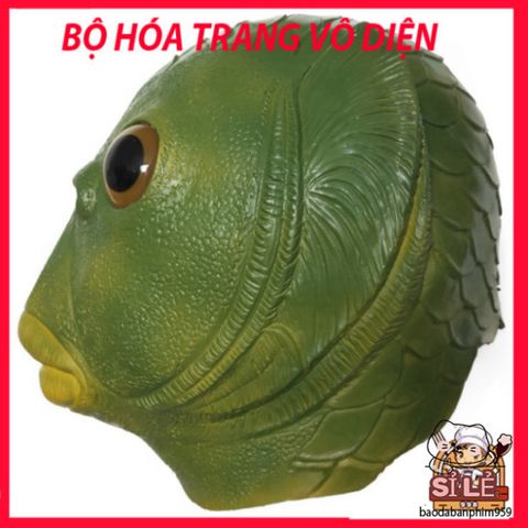 Mũ Đội Đầu Cá Xanh Latex Hài Hước - Phụ Kiện Cosplay Tiệc Tùng Cho Người Lớn Và Trẻ Em, Thích Hợp Lễ Hội Halloween, Phục Sinh