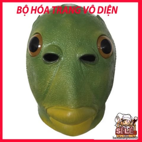 Mũ Đội Đầu Cá Xanh Latex Hài Hước - Phụ Kiện Cosplay Tiệc Tùng Cho Người Lớn Và Trẻ Em, Thích Hợp Lễ Hội Halloween, Phục Sinh
