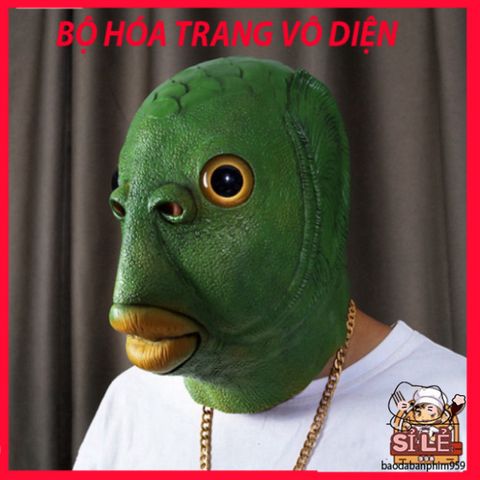 Mũ Đội Đầu Cá Xanh Latex Hài Hước - Phụ Kiện Cosplay Tiệc Tùng Cho Người Lớn Và Trẻ Em, Thích Hợp Lễ Hội Halloween, Phục Sinh