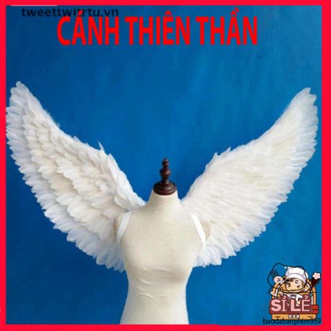 Cánh Lông Vũ Trắng Cho Bé - Đồ Trang Trí Tiệc Sinh Nhật, Halloween và Giáng Sinh, Có Dây Đeo Co Dãn, Đáng Yêu và An Toàn