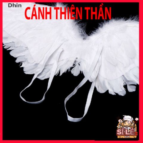 Bộ Cánh Lông Vũ Trắng Dễ Thương Cho Bé - Phụ Kiện Tiệc Tùng Thoải Mái, Chất Liệu Tự Nhiên, Kích Thước Linh Hoạt
