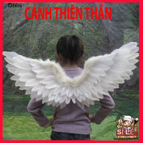Bộ Cánh Lông Vũ Trắng Dễ Thương Cho Bé - Phụ Kiện Tiệc Tùng Thoải Mái, Chất Liệu Tự Nhiên, Kích Thước Linh Hoạt