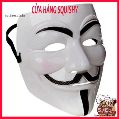Mặt nạ V for Vendetta - Phụ kiện Halloween độc đáo, lý tưởng cho tiệc hóa trang và cosplay, an toàn sức khỏe, chất liệu nhựa cao cấp.