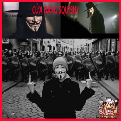 Mặt nạ V for Vendetta - Phụ kiện Halloween độc đáo, lý tưởng cho tiệc hóa trang và cosplay, an toàn sức khỏe, chất liệu nhựa cao cấp.
