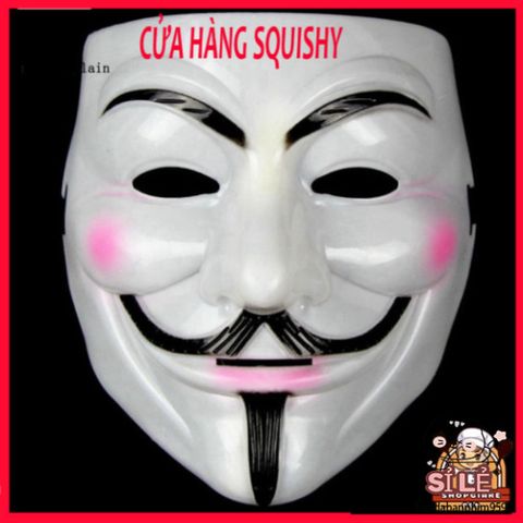 Mặt nạ V for Vendetta - Phụ kiện Halloween độc đáo, lý tưởng cho tiệc hóa trang và cosplay, an toàn sức khỏe, chất liệu nhựa cao cấp.