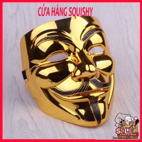 Mặt Nạ Vàng Bóng Hacker GOLD 2021 - Phụ Kiện Hóa Trang Sang Trọng Dành Cho Halloween & Cosplay, Tạo Dáng Quyền Lực