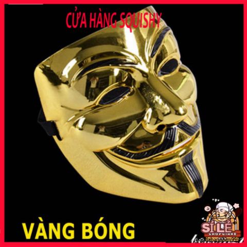 Mặt Nạ Vàng Bóng Hacker GOLD 2021 - Phụ Kiện Hóa Trang Sang Trọng Dành Cho Halloween & Cosplay, Tạo Dáng Quyền Lực