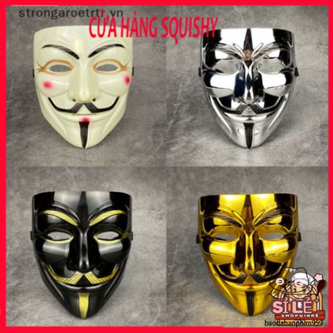Mặt Nạ Hóa Trang PVC Hero Strongaroetr Vendetta Hacker - Đồ Chơi Cosplay Halloween Dành Cho Người Lớn và Trẻ Em