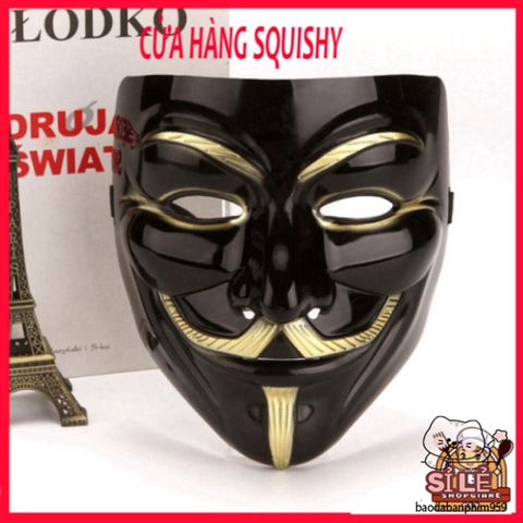 Mặt Nạ Hacker Anonymous - Phụ Kiện Hóa Trang Halloween Độc Đáo Cho Cosplay - Các Màu Vàng, Bạc, Đen, Trắng