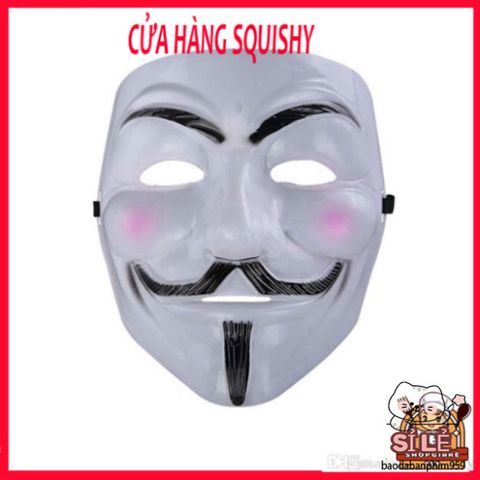 Mặt Nạ Hacker Anonymous Trắng - Phụ Kiện Thời Trang Bí Ẩn, Biểu Tượng Văn Hóa Hacker, Quà Tặng Thú Vị cho Fan