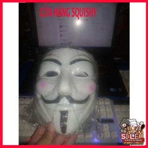 Mặt nạ Anonymous Hacker Trắng - Biểu Tượng Vendetta Độc Đáo Cho Tiệc Hóa Trang và Văn Hóa Underground