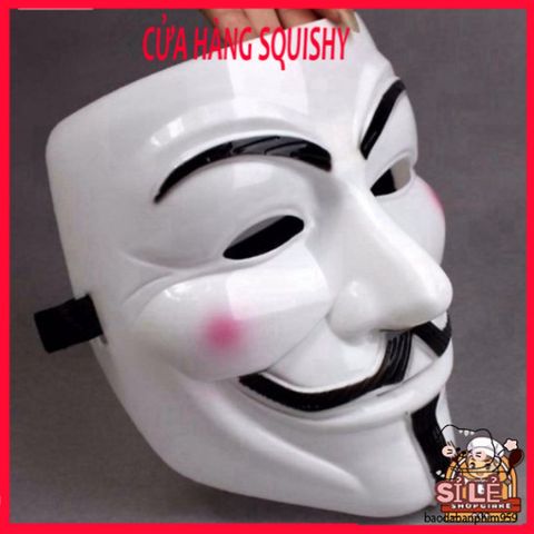 Mặt nạ Anonymous Hacker Trắng - Biểu Tượng Vendetta Độc Đáo Cho Tiệc Hóa Trang và Văn Hóa Underground