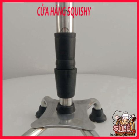 Gậy Batoong 4 Chân INOX Điều Chỉnh - Hỗ Trợ Người Già An Toàn, Chống Trượt, Tăng Cường Tự Tin Khi Di Chuyển