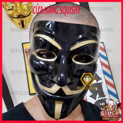 Mặt Nạ Hacker Anonymous - Mặt Nạ Thằng Hề Vàng Trắng Cho Tiệc Hóa Trang, Cosplay, Phong Cách Độc Đáo