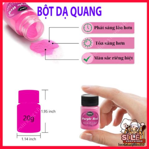 Bộ 12 Màu Bột Dạ Quang Phát Sáng Trong Tối - Phụ Kiện Trang Sức Resin Handmade Tỏa Sáng Ngây Ngất