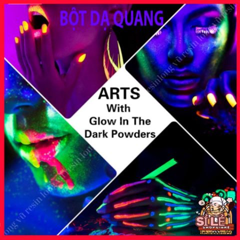 Bộ 12 Màu Bột Dạ Quang Phát Sáng Trong Tối - Phụ Kiện Trang Sức Resin Handmade Tỏa Sáng Ngây Ngất