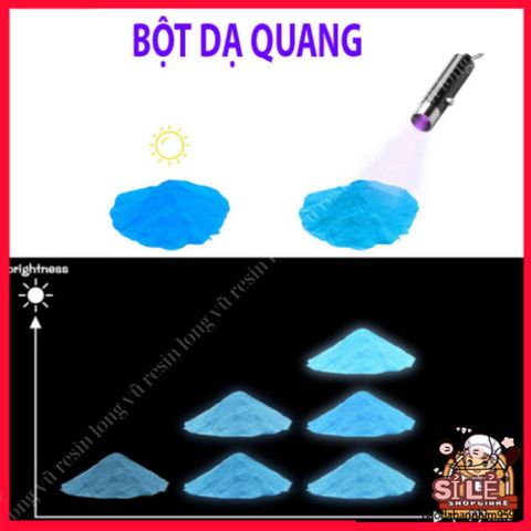Bộ 12 Màu Bột Dạ Quang Phát Sáng Trong Tối - Phụ Kiện Trang Sức Resin Handmade Tỏa Sáng Ngây Ngất