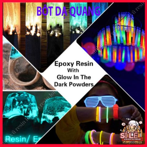 Bộ 12 Màu Bột Dạ Quang Phát Sáng Trong Tối - Phụ Kiện Trang Sức Resin Handmade Tỏa Sáng Ngây Ngất