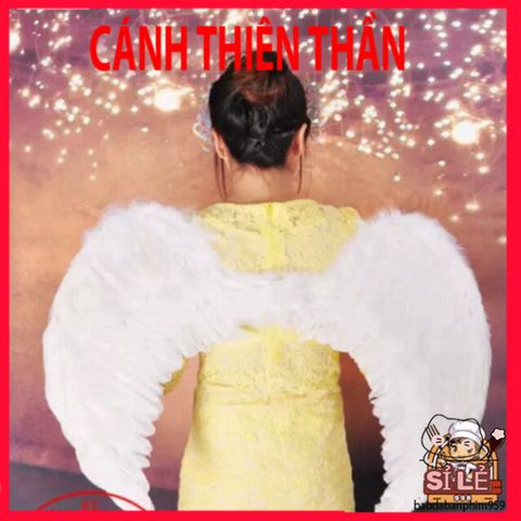 Cánh Thiên Thần Trắng/Đen - Trang Trí Chụp Ảnh Lông Vũ Mềm Mại Cho Không Gian Nghệ Thuật Đẹp Mắt
