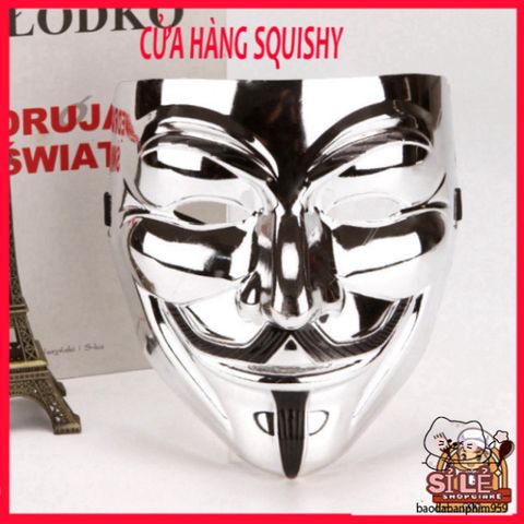 Mặt Nạ Hacker Anonymous Cosplay - Phụ Kiện Hóa Trang Halloween, Màu Vàng, Bạc, Đen, Trắng, Đồ Đặc Biệt Cho Tiệc Hóa Trang