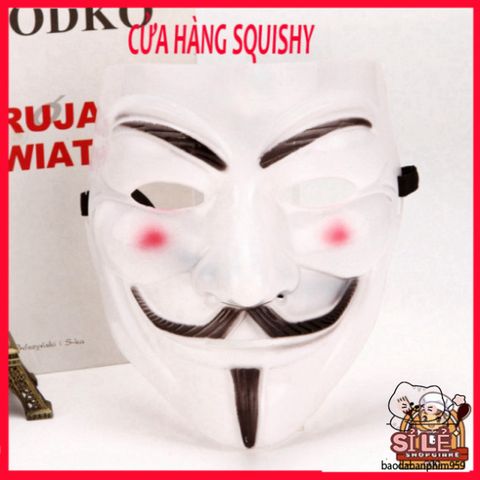 Mặt Nạ Hacker Anonymous Cosplay - Phụ Kiện Hóa Trang Halloween, Màu Vàng, Bạc, Đen, Trắng, Đồ Đặc Biệt Cho Tiệc Hóa Trang