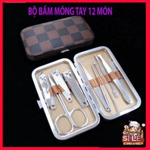 Bộ Dụng Cụ Chăm Sóc Móng Tay và Chân 12 Món Cao Cấp - Kim Khí Thép Không Gỉ, Tiện Dụng Tại Nhà, Đẹp và Bền Chắc