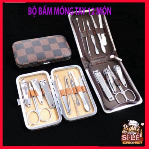 Bộ Dụng Cụ Chăm Sóc Móng Tay và Chân 12 Món Cao Cấp - Kim Khí Thép Không Gỉ, Tiện Dụng Tại Nhà, Đẹp và Bền Chắc