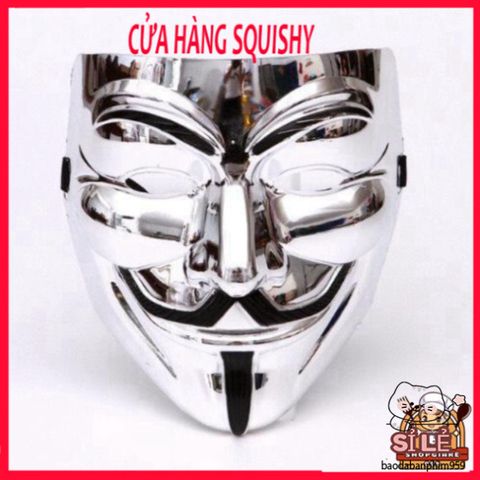 Mặt Nạ Hacker Chúa Anonymous Vàng Bạc Đen Trắng - Phụ Kiện Hóa Trang Cosplay Độc Đáo Dành Cho Tiệc Halloween