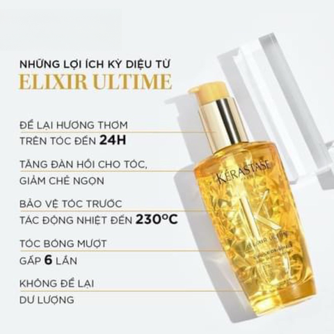 Tinh Dầu Dưỡng Tóc Kerastase Elixir Ultime 30ml - Phục Hồi Tóc Khô, Bảo Vệ Nhiệt, Tăng Độ Bóng Mượt