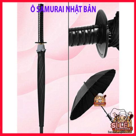 Ô Dù Nhật Bản Samurai Cán Dài Sang Trọng 105cm - Phong Cách Quá Khổ Cho Nam Nữ, Thiết Kế Đẹp Mới Lạ