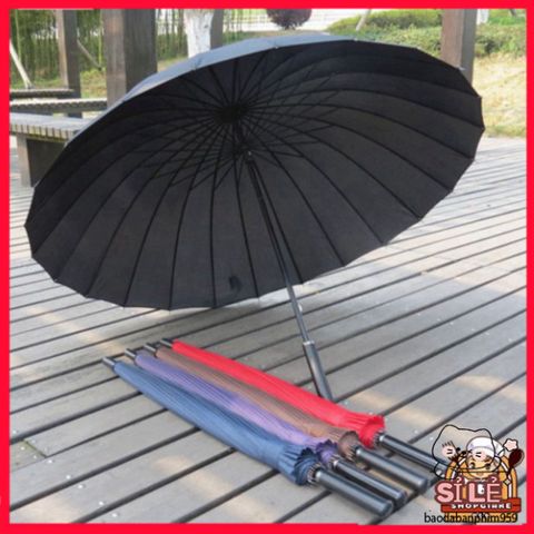 Ô 24 Nan Siêu Rộng Chống Nắng Mưa - Dù Bền Chắc, Vải Chống UV, Tay Cầm Da Thoải Mái - Phụ Kiện Ngoài Trời Thời Trang