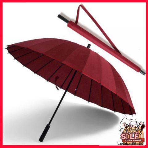 Ô 24 Nan Siêu Rộng Chống Nắng Mưa - Dù Bền Chắc, Vải Chống UV, Tay Cầm Da Thoải Mái - Phụ Kiện Ngoài Trời Thời Trang